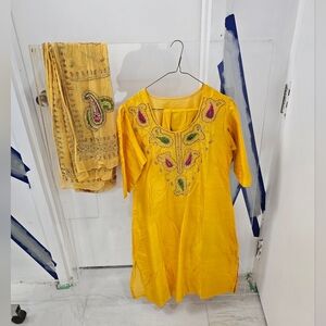 Embroidered silk suit